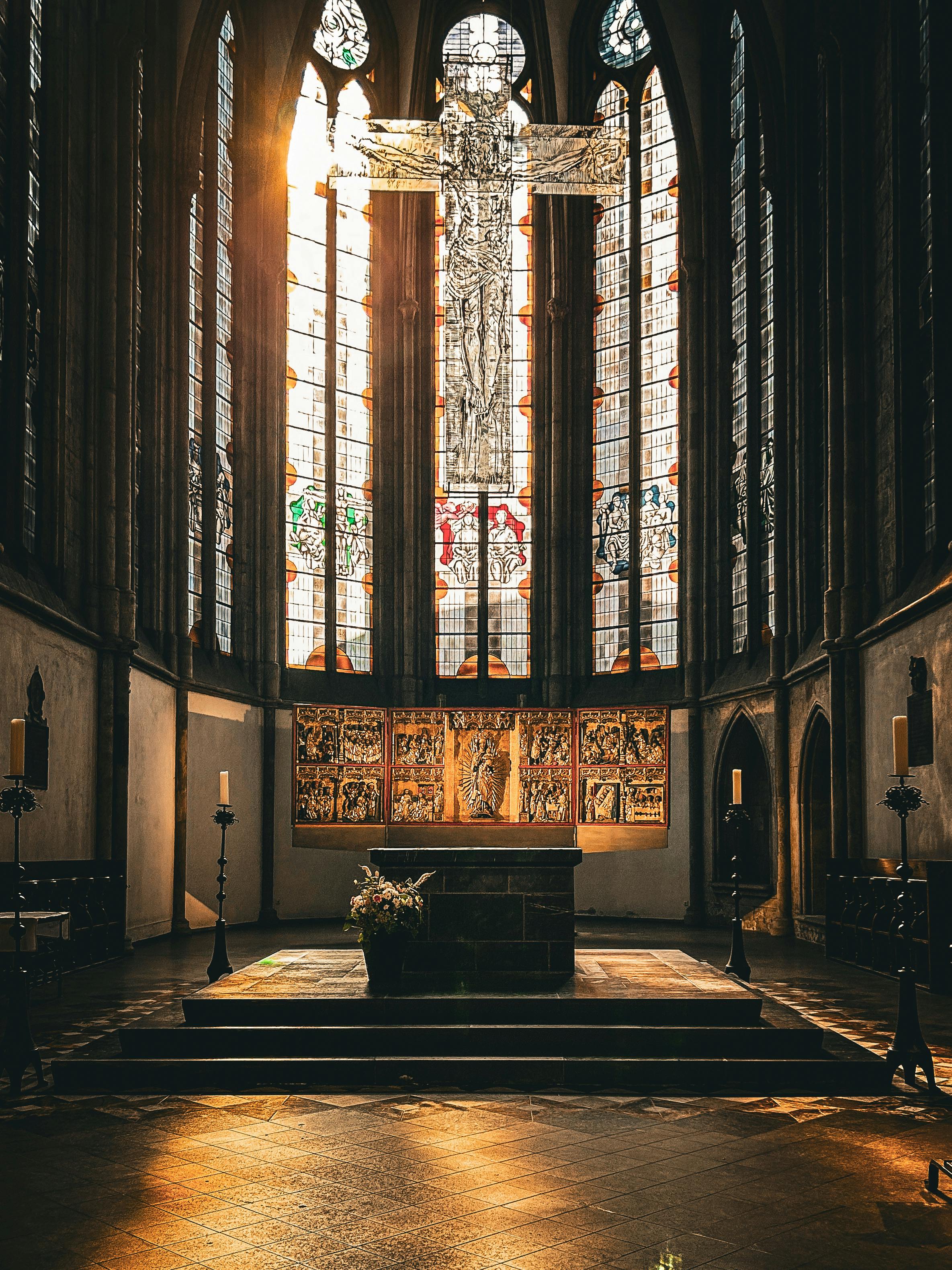 Beautiful church interior representing Christian tradition and faith worship